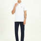 White Solid Slim Fit Polo T-Shirt | Greenfibre