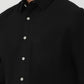 Black Solid Slim Fit Casual Shirt | Greenfibre