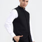 Black Solid Regular Fit Waistcoat  | Greenfibre