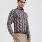 Fawn Printed Slim Fit Party Wear Shirt | Greenfibre
