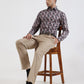 Fawn Printed Slim Fit Party Wear Shirt | Greenfibre
