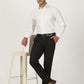 Cream Checked Slim Fit Formal Shirt | Greenfibre