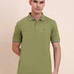 Green Solid Slim Fit Polo T-Shirt | Greenfibre