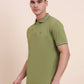 Green Solid Slim Fit Polo T-Shirt | Greenfibre