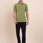 Green Solid Slim Fit Polo T-Shirt | Greenfibre
