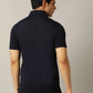 Navy Blue Solid Slim Fit Polo T-Shirt | JadeBlue