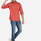 Rust Printed Slim Fit Casual Shirt | Greenfibre