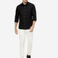 Black Solid Slim Fit Casual Shirt | Greenfibre