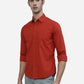 Red Solid Slim Fit Casual Shirt | Greenfibre