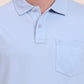 Sky Blue Solid Regular Fit Polo T-Shirt | Greenfibre