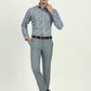 Grenish Blue Solid Slim Fit Party Wear Shirt | Greenfibre