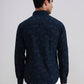 Navy Blue Printed Slim Fit Casual Shirt | Greenfibre