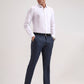 Blue Solid Slim Fit Formal Trouser | Greenfibre