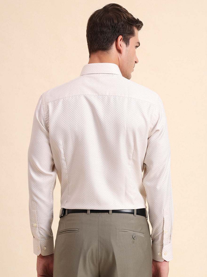 Fawn Solid Slim Fit Formal Shirt | Greenfibre