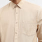Beige Solid Smart Fit Semi Casual Shirt | Greenfibre