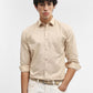Beige Solid Smart Fit Semi Casual Shirt | Greenfibre