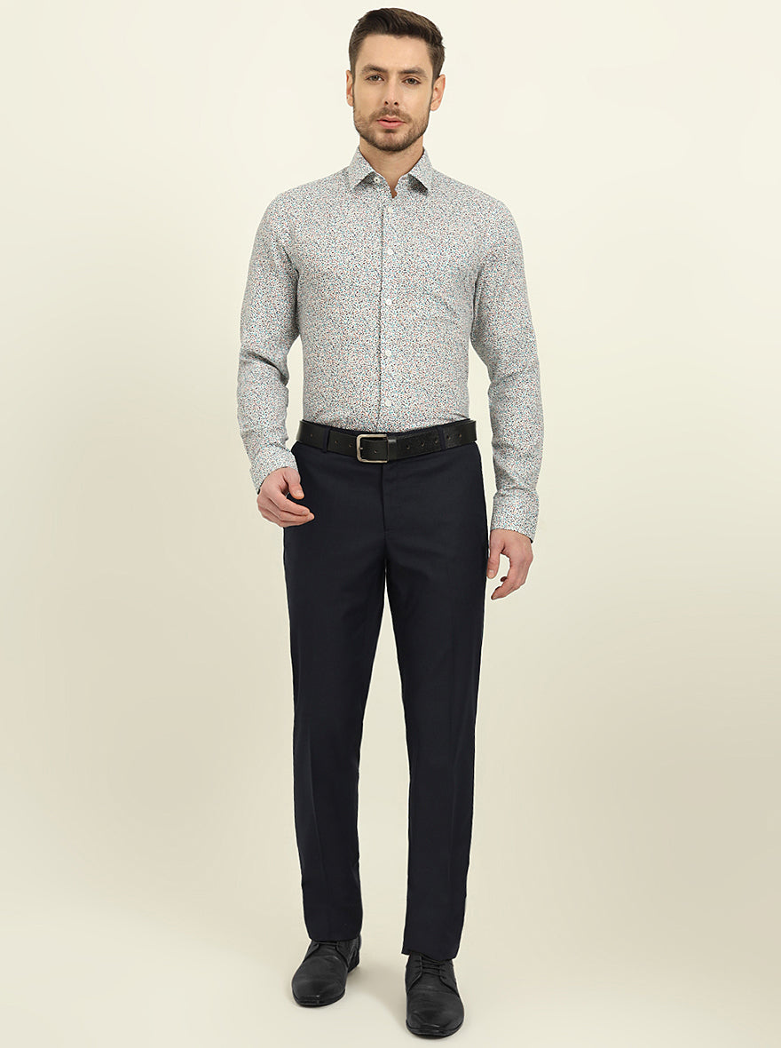 Multicolor Printed Slim Fit Formal Shirt | JadeBlue Youth