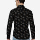 Black Printed Slim Fit Casual Shirt | Greenfibre