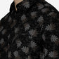 Black Printed Slim Fit Casual Shirt | Greenfibre