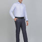 Sky Blue Checked Slim Fit Formal Shirt | Greenfibre