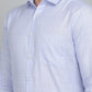 Sky Blue Checked Slim Fit Formal Shirt | Greenfibre