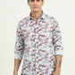 Grey & Brown Printed Slim Fit Casual Shirt | Greenfibre
