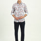Grey & Brown Printed Slim Fit Casual Shirt | Greenfibre