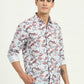 Grey & Brown Printed Slim Fit Casual Shirt | Greenfibre