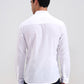 White Solid Slim Fit Casual Shirt | Greenfibre