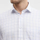 White & Blue Checked Regular Fit Formal Shirt | Greenfibre