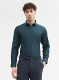Peacock Solid Slim Fit Party Wear Shirt | Greenfibre