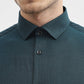 Peacock Solid Slim Fit Party Wear Shirt | Greenfibre