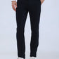 Navy Blue Solid Super Slim Fit Casual Trouser | Greenfibre