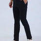 Navy Blue Solid Super Slim Fit Casual Trouser | Greenfibre