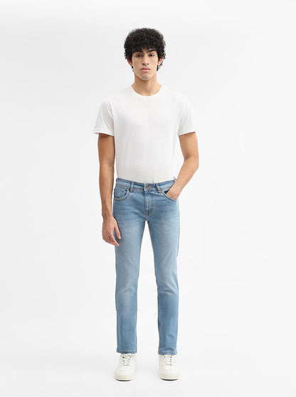River Indigo Blue Solid Narrow Fit Jeans | Greenfibre