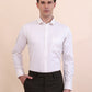 Cream Solid Slim Fit Formal Shirt | Greenfibre