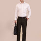 Cream Solid Slim Fit Formal Shirt | Greenfibre