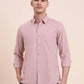 Dark Pink Solid Slim Fit Casual Shirt | Greenfibre