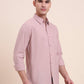 Dark Pink Solid Slim Fit Casual Shirt | Greenfibre