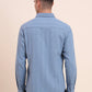 Steel Blue Solid Slim Fit Casual Shirt | Greenfibre