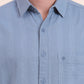 Steel Blue Solid Slim Fit Casual Shirt | Greenfibre