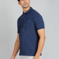 Navy Blue Solid Regular Fit Polo T-Shirt | Greenfibre