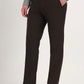 Brown Solid Slim Fit Formal Trouser | Greenfibre