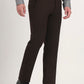 Brown Solid Slim Fit Formal Trouser | Greenfibre