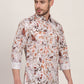 White Printed Slim Fit Casual Shirt | JadeBlue