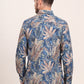 Navy Blue Printed Slim Fit Casual Shirt | JadeBlue