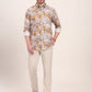 Yellow Printed Slim Fit Casual Shirt | JadeBlue