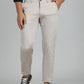 Light Grey Dobby Neo Fit Casual Trouser | Greenfibre