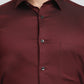 Maroon Checked Slim Fit Party Wear Shirt | Greenfibre