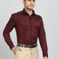 Maroon Checked Slim Fit Party Wear Shirt | Greenfibre